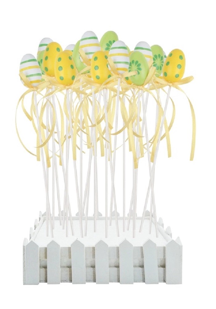 Anděl Přerov Zápich dřevěné vajíčko, na špejli, různé druhy, 3 cm Anděl Přerov Zápich dřevěné vajíčko, na špejli, různé druhy, 3 cm