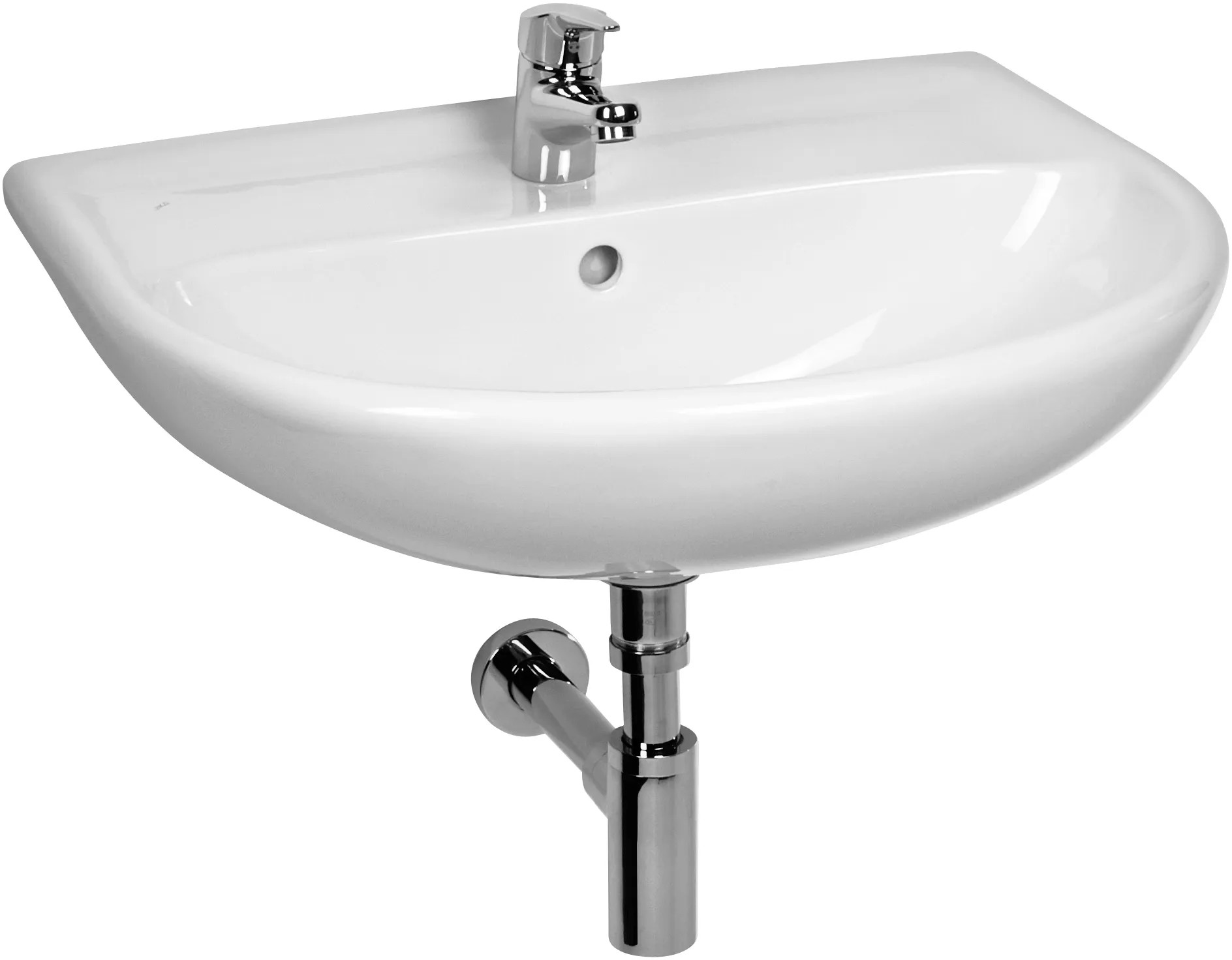 Jika Umyvadlo LYRA PLUS s 1 otvorem uprostřed, 600 x 490 x 195 mm Jika Umyvadlo LYRA PLUS s 1 otvorem uprostřed, 600 x 490 x 195 mm