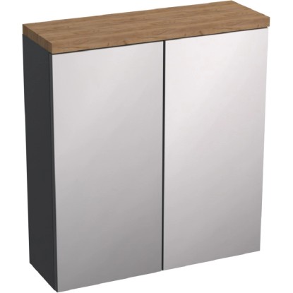 A-Interiéry Zrcadlová skříňka bez osvětlení Ori A 60 ZS, antracitová/dub A-Interiéry Zrcadlová skříňka bez osvětlení Ori A 60 ZS, antracitová/dub