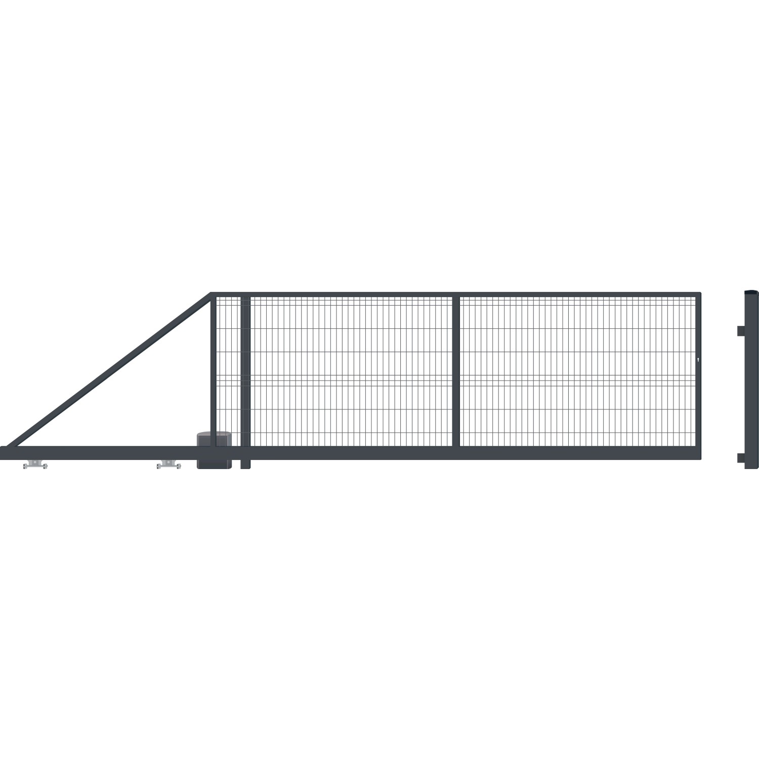 Polargos Brána posuvná SPARTA s el. pohonem 149 x 400 cm, antracitová, levá Polargos Brána posuvná SPARTA s el. pohonem 149 x 400 cm, antracitová, levá