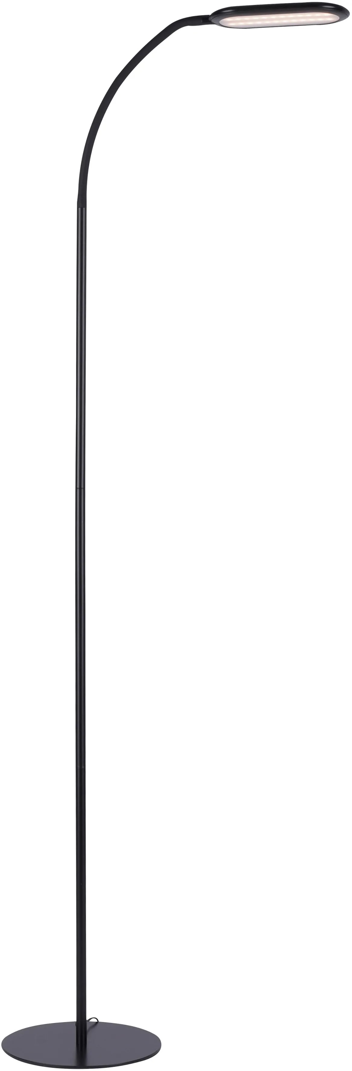 Černá LED stojací lampa Kelly, výška 175 cm, s dotykovým stmívačem a nastavitelnou barvou světla. Černá LED stojací lampa Kelly, výška 175 cm, s dotykovým stmívačem a nastavitelnou barvou světla.