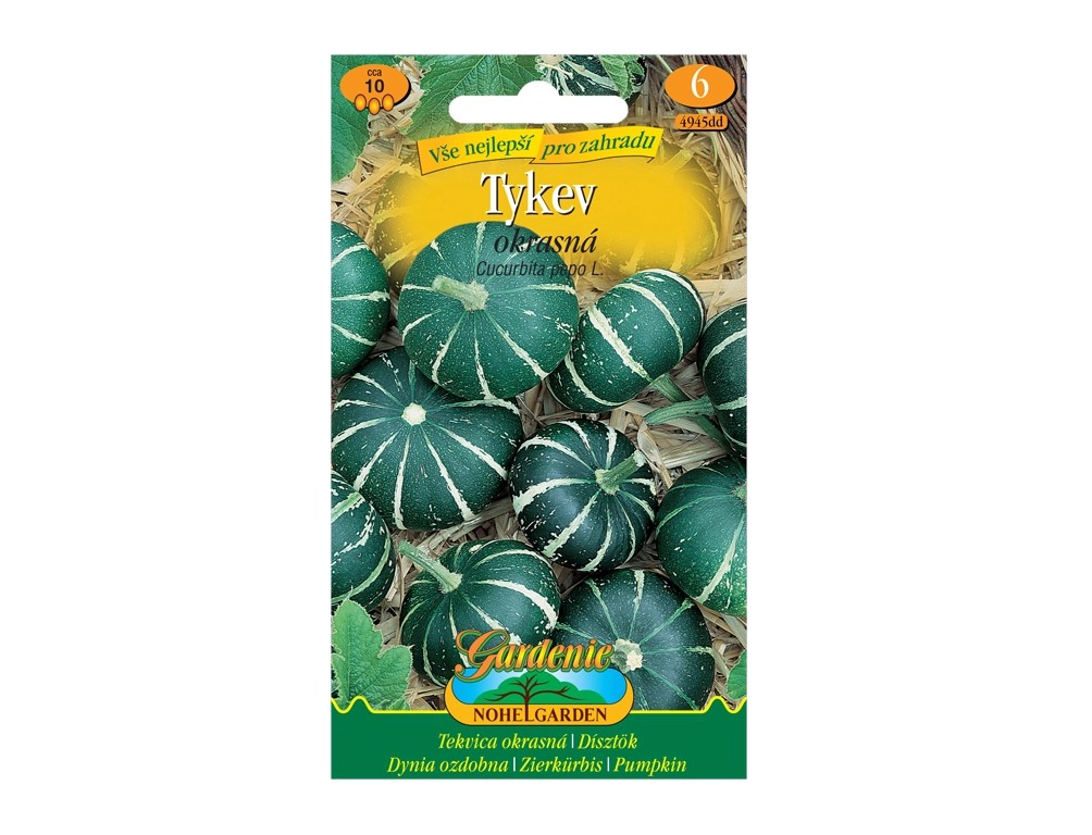 Gardenie Tykev okrasná kulatá, zeleno-bílá Gardenie Tykev okrasná kulatá, zeleno-bílá