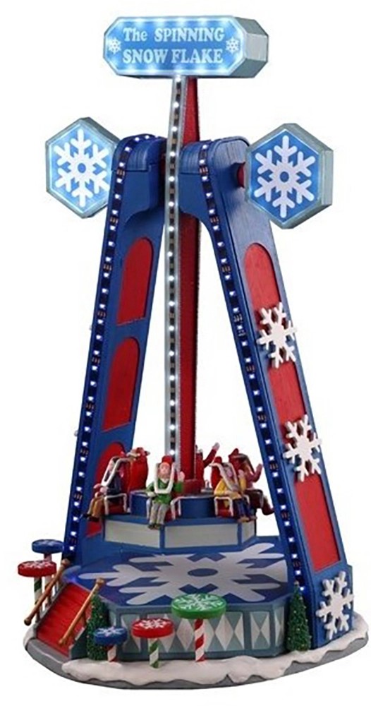 Lemax Vánoční dekorace kolotoč Spinning Snowflake s adaptérem Lemax Vánoční dekorace kolotoč Spinning Snowflake s adaptérem