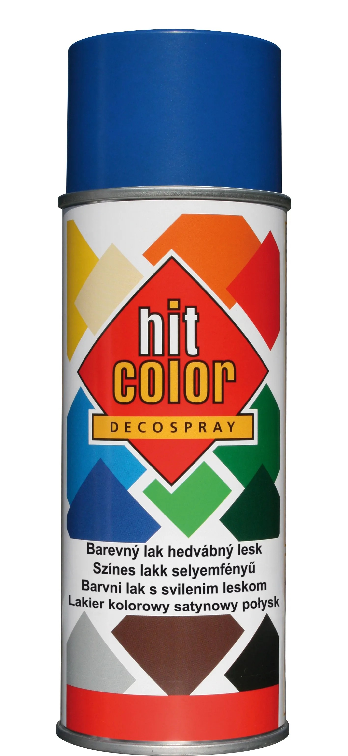 hitcolor Dekorativní lak ve spreji hedvábný lesk RAL 5010 enziánový modrý 400 ml hitcolor Dekorativní lak ve spreji hedvábný lesk RAL 5010 enziánový modrý 400 ml
