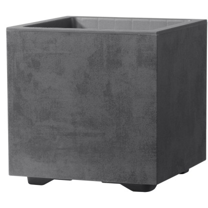 Deroma Květináč Millennium Cubo antracitový 25 x 25 x 25 cm Deroma Květináč Millennium Cubo antracitový 25 x 25 x 25 cm