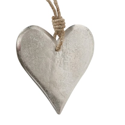 Boltze Home Závěsná dekorace srdce Coleen stříbrná 7 x 1 x 7 cm, 1 ks Boltze Home Závěsná dekorace srdce Coleen stříbrná 7 x 1 x 7 cm, 1 ks