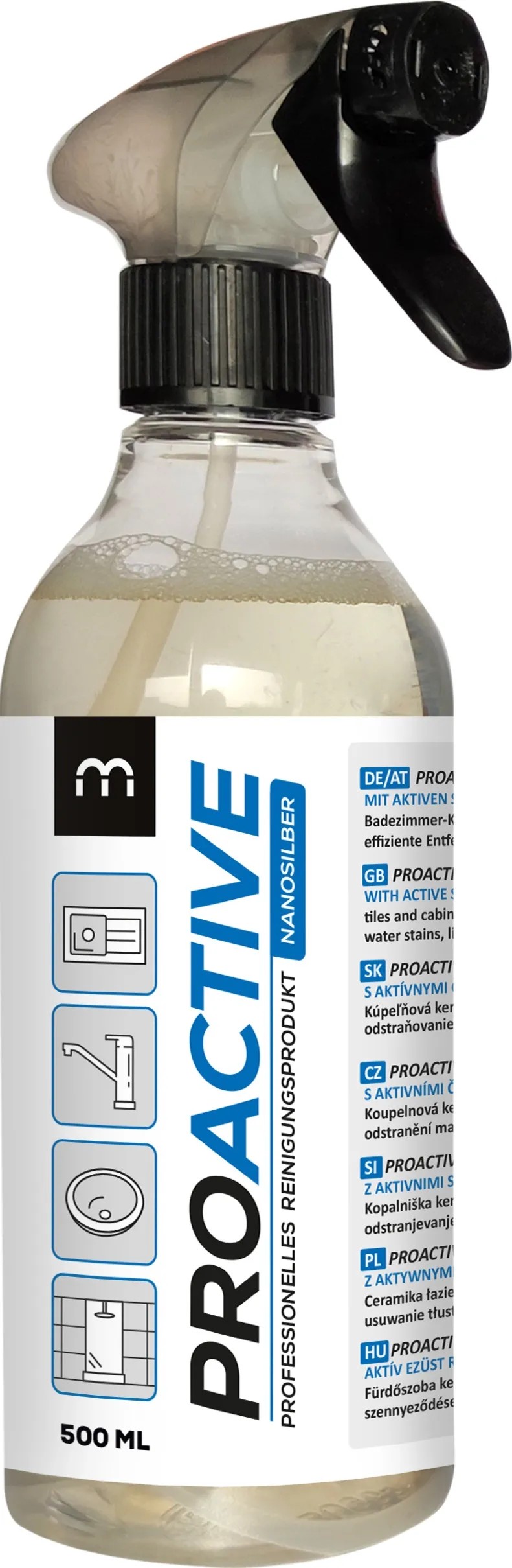 Miló Čisticí přípravek na různé povrchy ProActive 500 ml Miló Čisticí přípravek na různé povrchy ProActive 500 ml