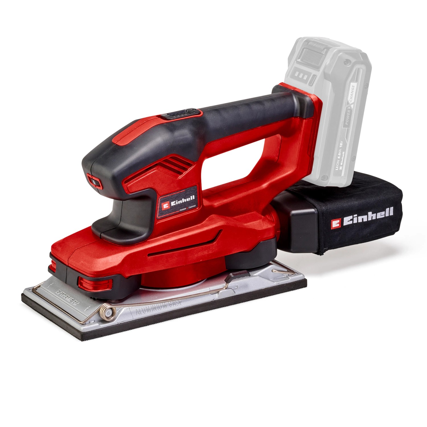 Einhell Power X-Change akumulátorová vibrační bruska TE-OS 18/230 Li Solo, červeno-černá, se sáčkem na prach. Einhell Power X-Change akumulátorová vibrační bruska TE-OS 18/230 Li Solo, červeno-černá, se sáčkem na prach.