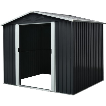 Pergart Plechový domek Düsseldorf II 86, břidlice/krémová, 236 x 174 x 190 cm Pergart Plechový domek Düsseldorf II 86, břidlice/krémová, 236 x 174 x 190 cm