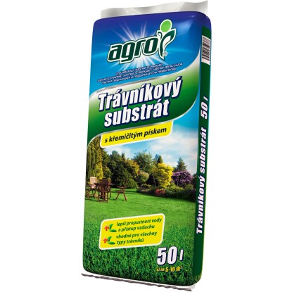 Balení Trávníkové Substráty (substrát pro trávníky) 50L s potiskem Agro. Balení Trávníkové Substráty (substrát pro trávníky) 50L s potiskem Agro.