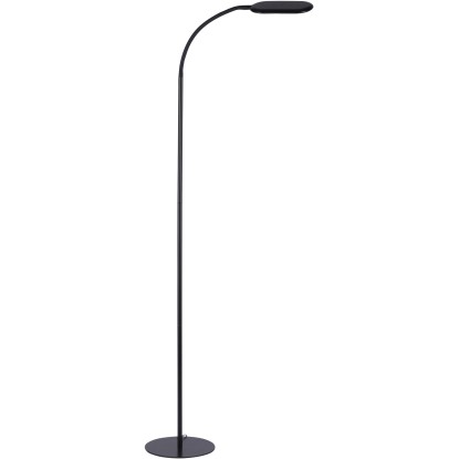Černá LED stojací lampa Kelly, stmívatelná a výškově nastavitelná, 63x175 cm. Černá LED stojací lampa Kelly, stmívatelná a výškově nastavitelná, 63x175 cm.