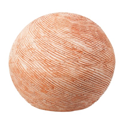 Dekorační koule rýhovaný dekor terakota průměr 13 cm Dekorační koule rýhovaný dekor terakota průměr 13 cm