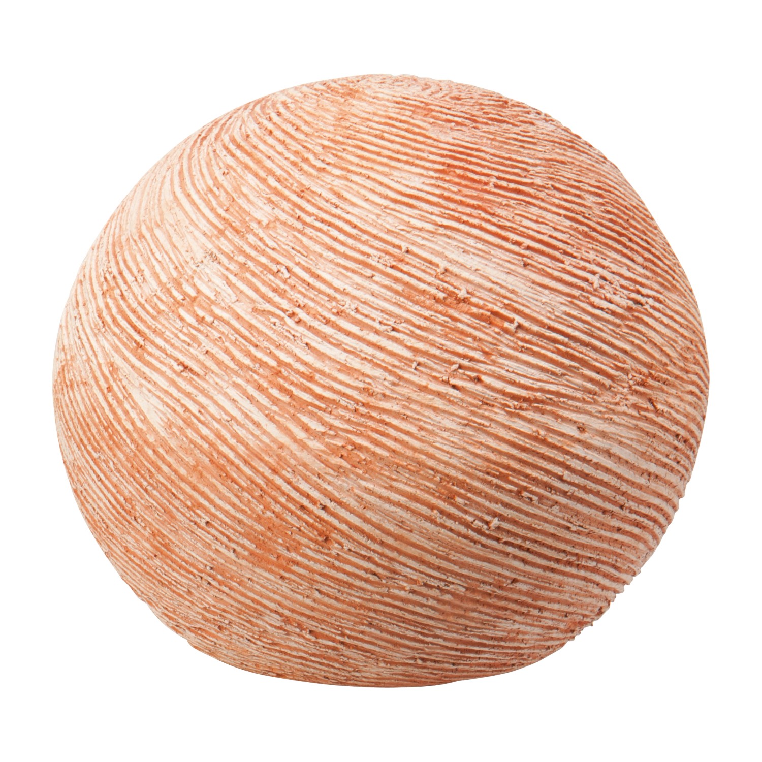 Dekorační koule rýhovaný dekor terakota průměr 13 cm Dekorační koule rýhovaný dekor terakota průměr 13 cm