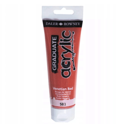 Daler Rowney Akrylová barva GRADUATE benátská červeň, 120 ml Daler Rowney Akrylová barva GRADUATE benátská červeň, 120 ml