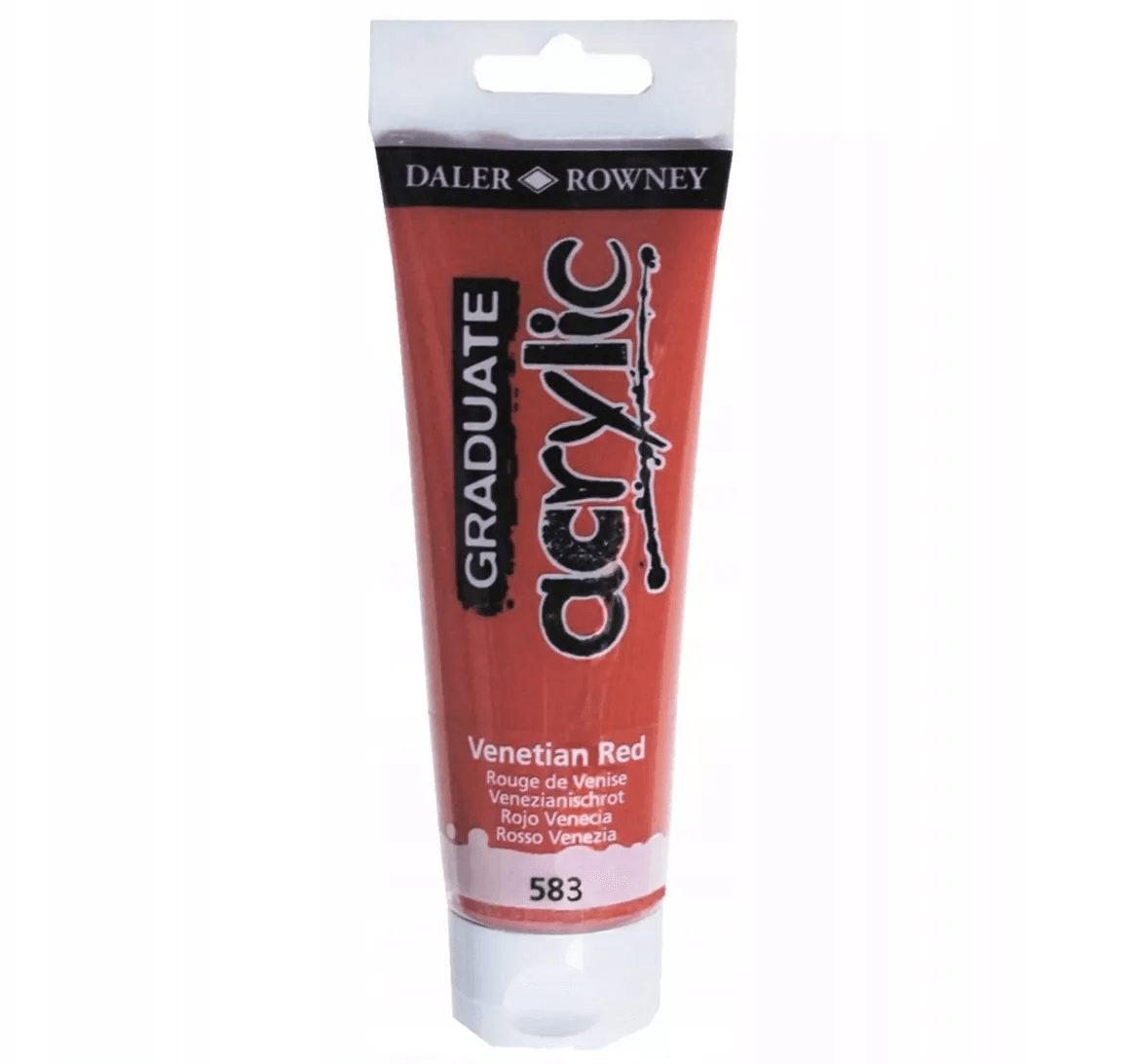 Daler Rowney Akrylová barva GRADUATE benátská červeň, 120 ml Daler Rowney Akrylová barva GRADUATE benátská červeň, 120 ml