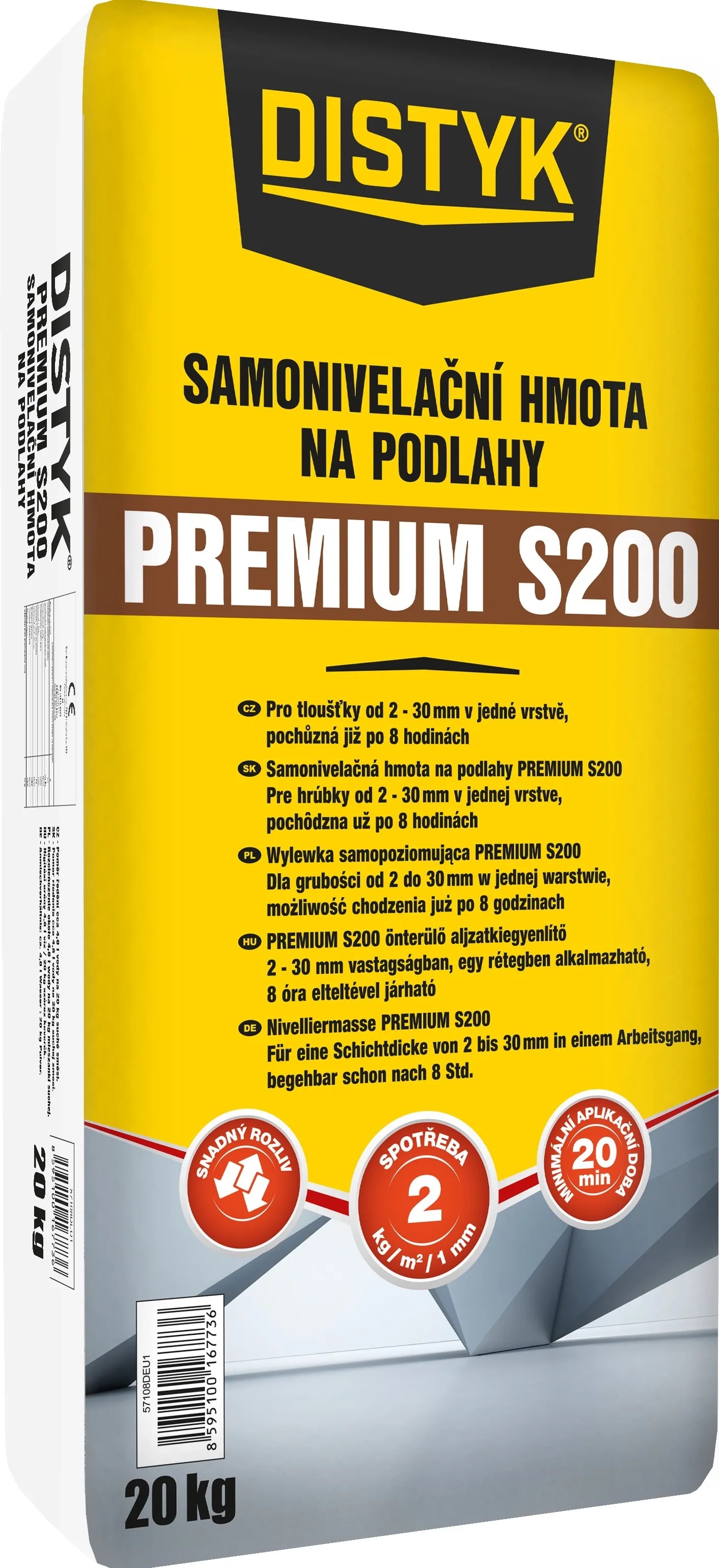 DISTYK Samonivelační hmota na podlahy PREMIUM S200 20 kg DISTYK Samonivelační hmota na podlahy PREMIUM S200 20 kg