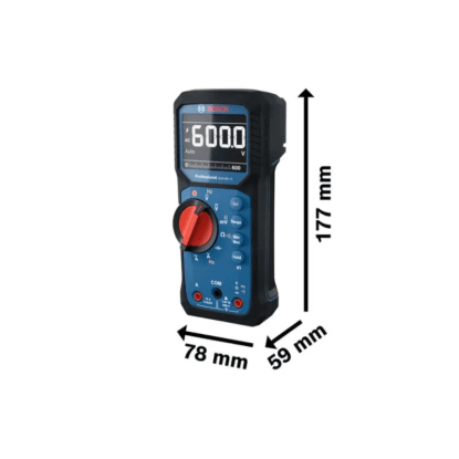 Digitální multimetr Bosch Professional GDM 600-15 s rozměry. Digitální multimetr Bosch Professional GDM 600-15 s rozměry.