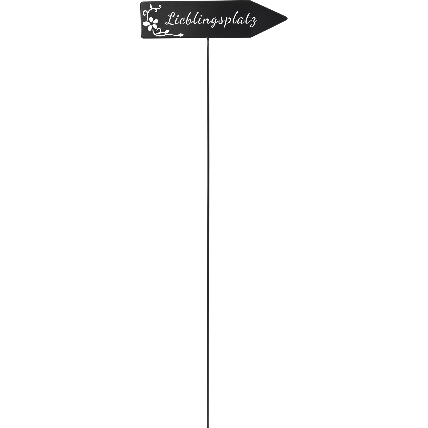 Zahradní zápich ukazatel s nápisem "Lieblingsplatz", černá, 115 x 35 x 0,6 cm Zahradní zápich ukazatel s nápisem "Lieblingsplatz", černá, 115 x 35 x 0,6 cm