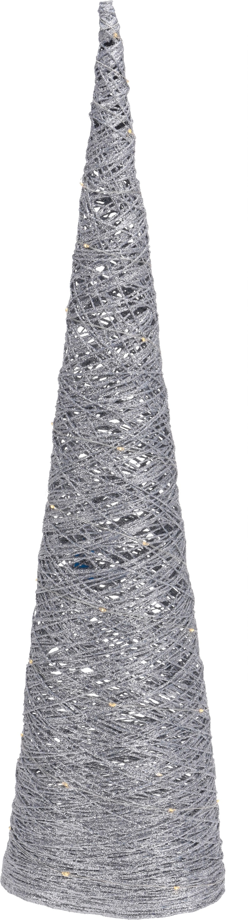 Třpytivý ratanový kužel 80 cm s LED osvětlením Třpytivý ratanový kužel 80 cm s LED osvětlením