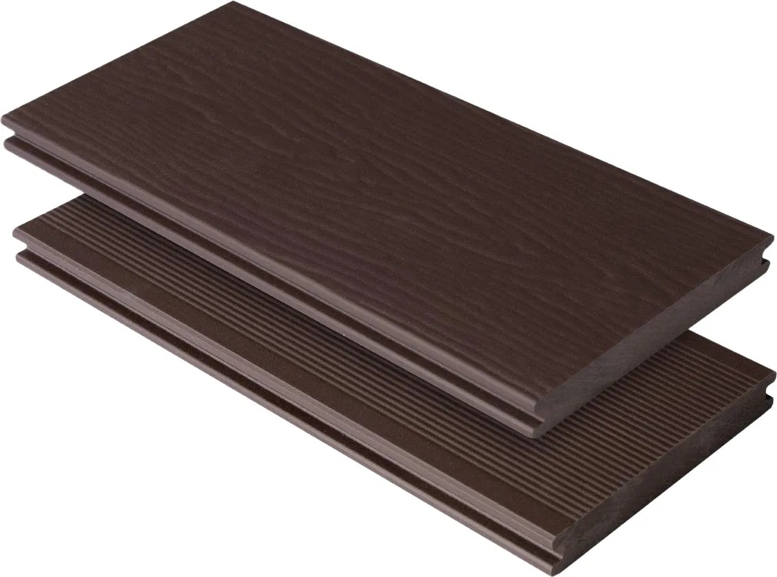Kovalex WPC masivní terasové prkno, čokoládově hnědé, se strukturou, řez 100 cm. Kovalex WPC masivní terasové prkno, čokoládově hnědé, se strukturou, řez 100 cm.