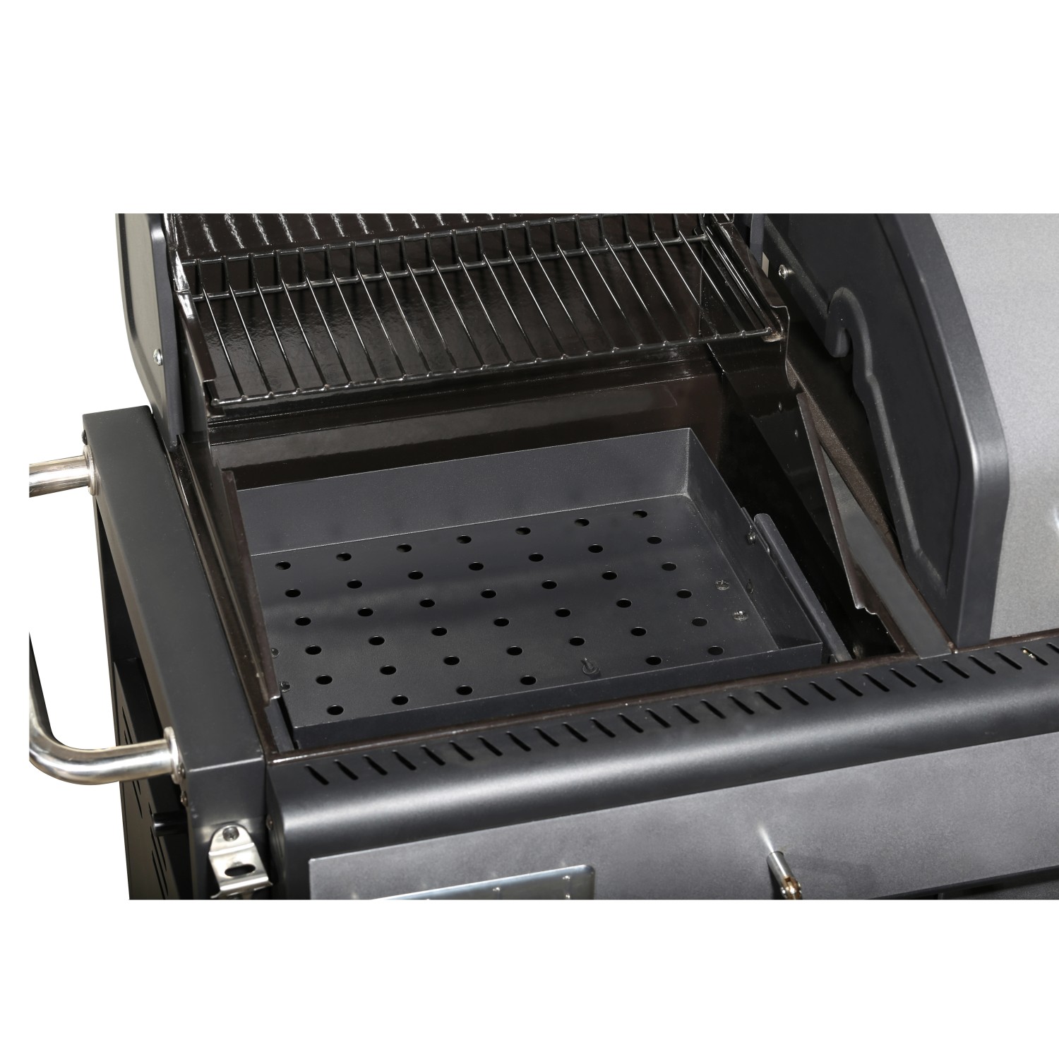 OBI Kombinace plynového grilu a grilu na dřevěné uhlí Hudsonville 2 hořáky OBI Kombinace plynového grilu a grilu na dřevěné uhlí Hudsonville 2 hořáky