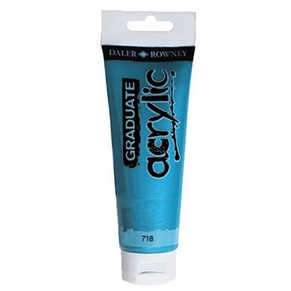 Daler Rowney Akrylová barva GRADUATE metalická modrá, 120 ml Daler Rowney Akrylová barva GRADUATE metalická modrá, 120 ml