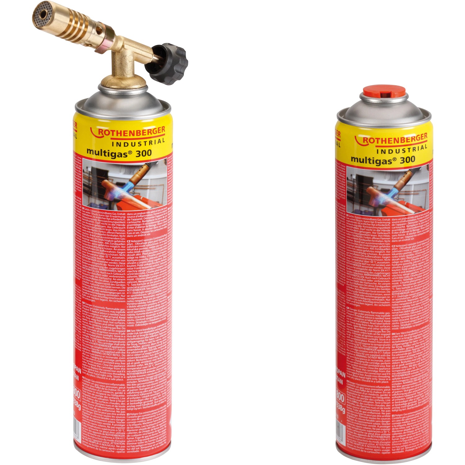 Rothenberger Sada pájecího hořáku a 2 kartuší Hot Pack Set Rothenberger Sada pájecího hořáku a 2 kartuší Hot Pack Set