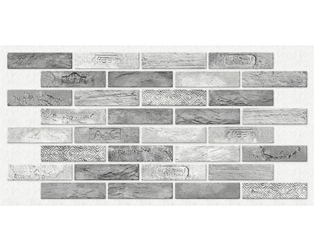 Dekorační panel t.b.t. vzhled kamene, šedo-bílý, pro design stěn. Dekorační panel t.b.t. vzhled kamene, šedo-bílý, pro design stěn.