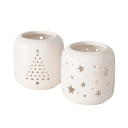 Boltze Svícen Haug bílý, různé druhy, 9 x 9 cm, 1 ks Boltze Svícen Haug bílý, různé druhy, 9 x 9 cm, 1 ks