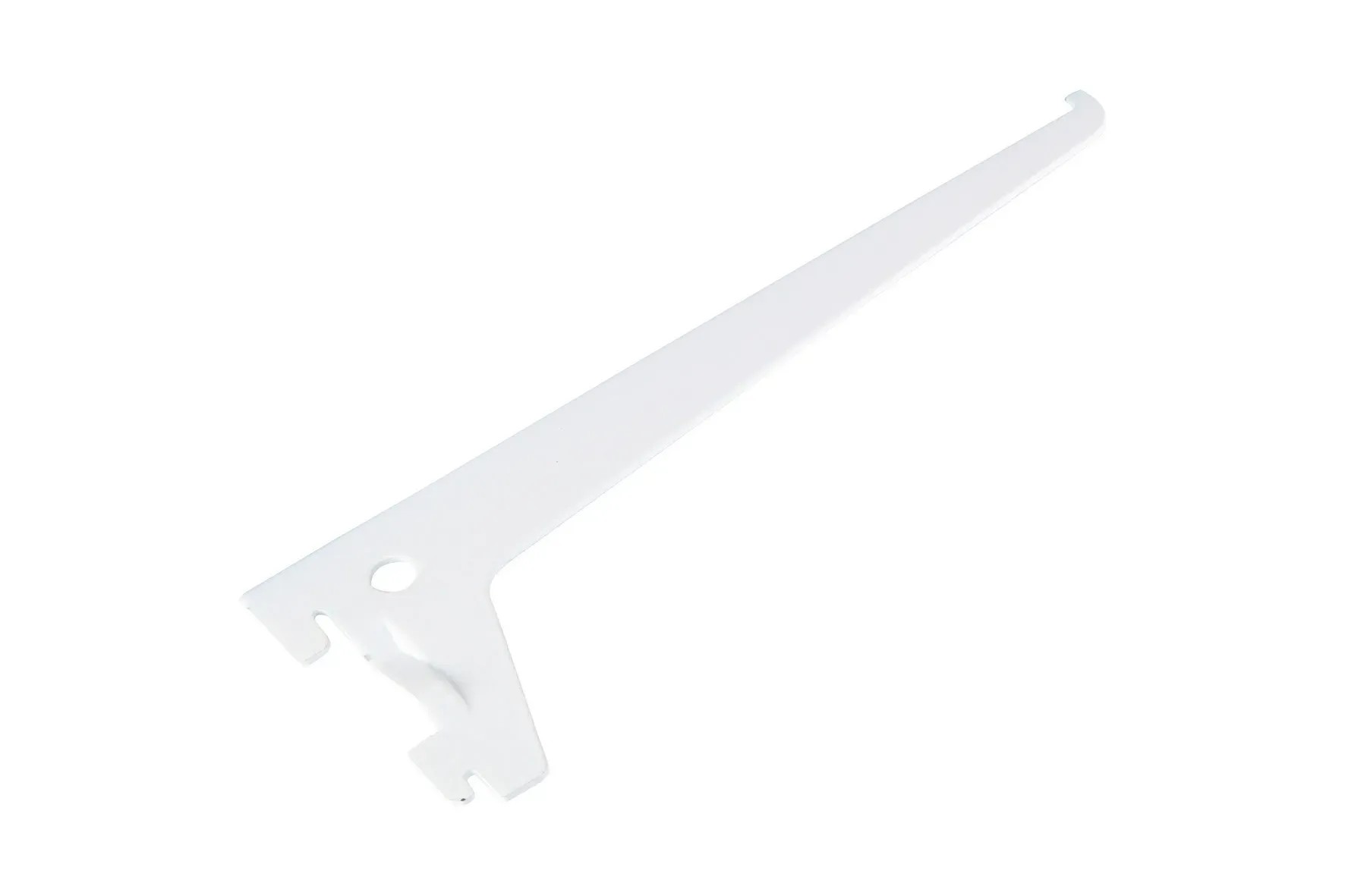 Bílá děrovaná konzole, 20 cm, pro police a konstrukci nábytku. Bílá děrovaná konzole, 20 cm, pro police a konstrukci nábytku.