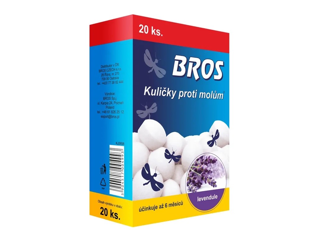 BROS Kuličky proti molům 20 ks BROS Kuličky proti molům 20 ks