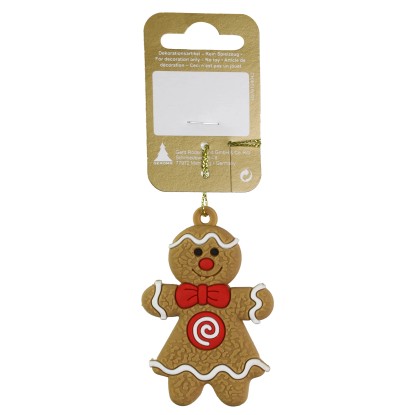 GEROMA Závěsná vánoční dekorace perníček plastový 6,5 cm, 1 ks GEROMA Závěsná vánoční dekorace perníček plastový 6,5 cm, 1 ks