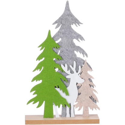 House of Seasons Plstěná figurka jelena v lese, 24 x 6 x 40 cm House of Seasons Plstěná figurka jelena v lese, 24 x 6 x 40 cm