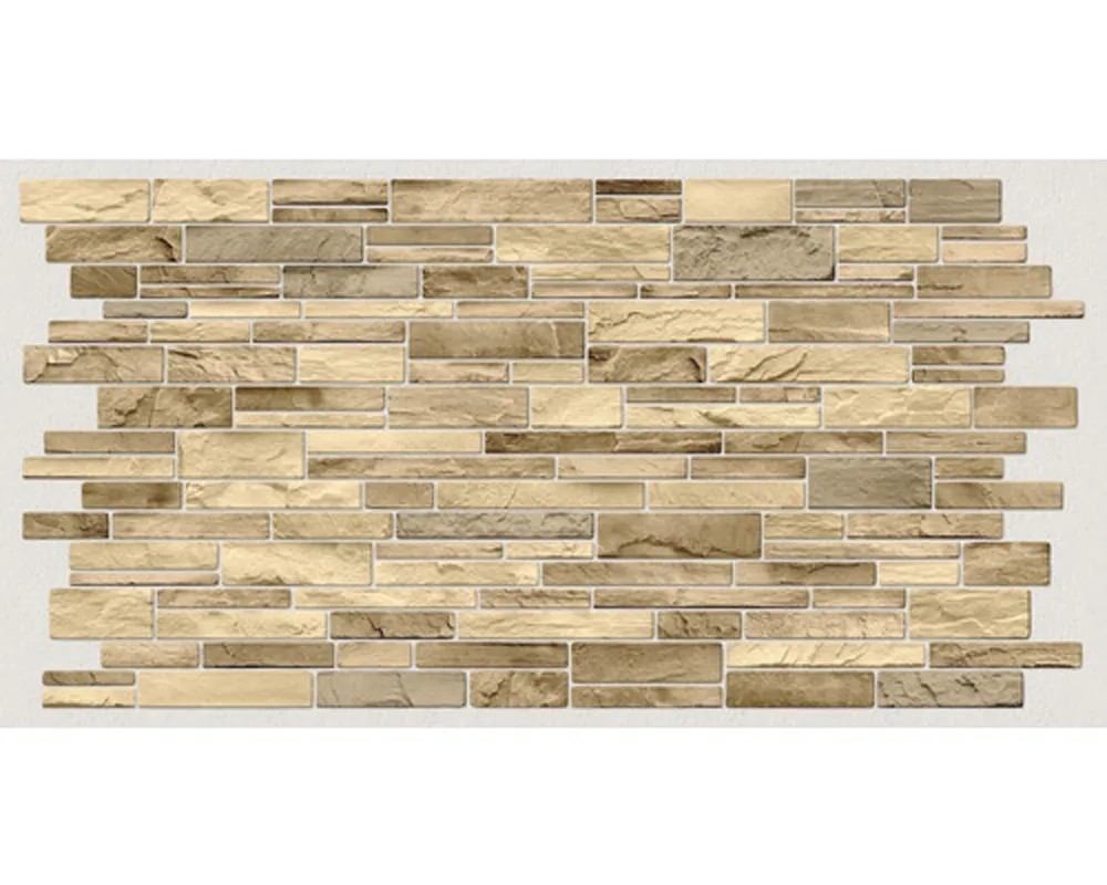 Dekorační panel na stěnu s kamenným vzhledem, béžovo-hnědý. Dekorační panel na stěnu s kamenným vzhledem, béžovo-hnědý.