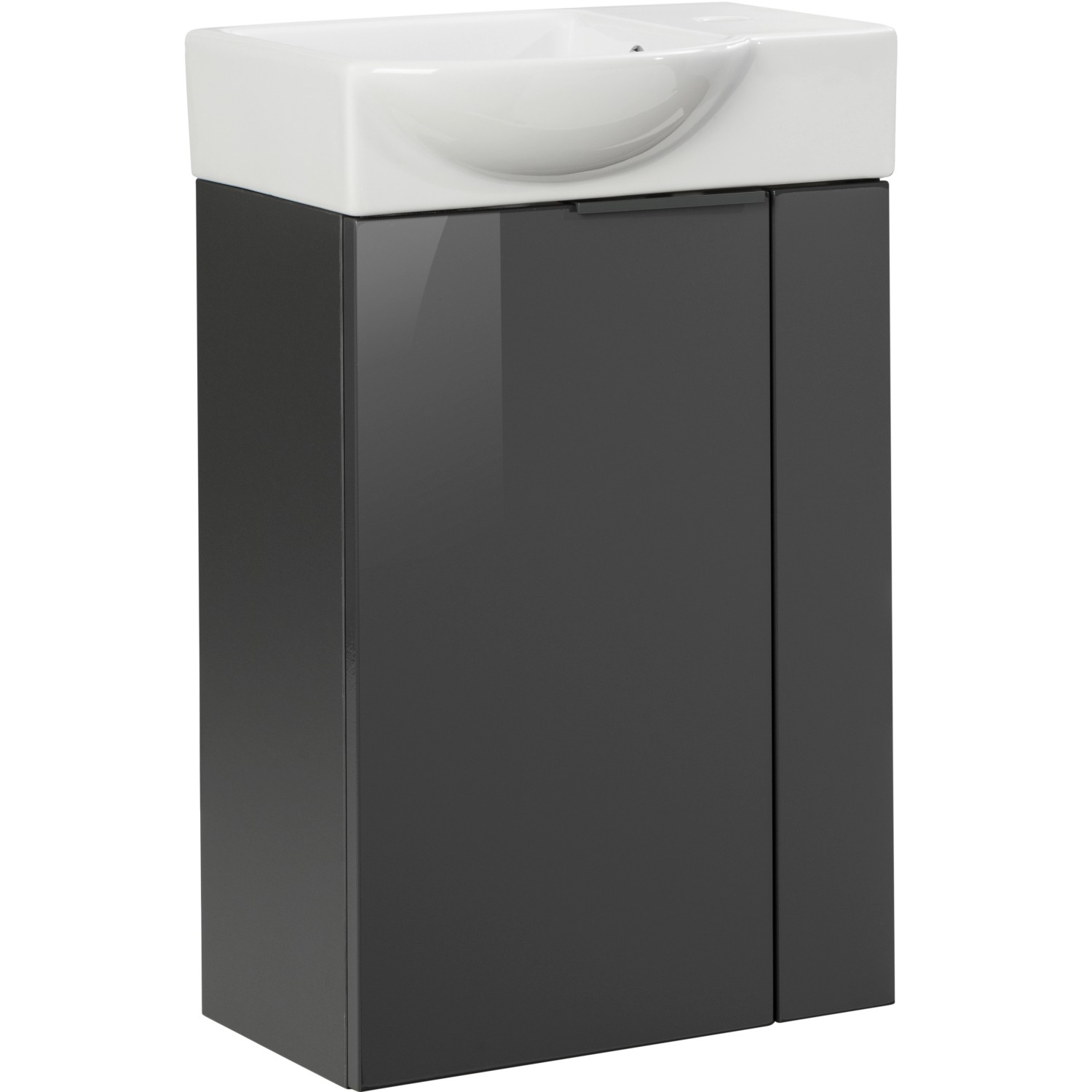 Fackelmann Koupelnová skříňka pod umavadlo SBC antracitová 440 x 600 x 243 mm, L Fackelmann Koupelnová skříňka pod umavadlo SBC antracitová 440 x 600 x 243 mm, L