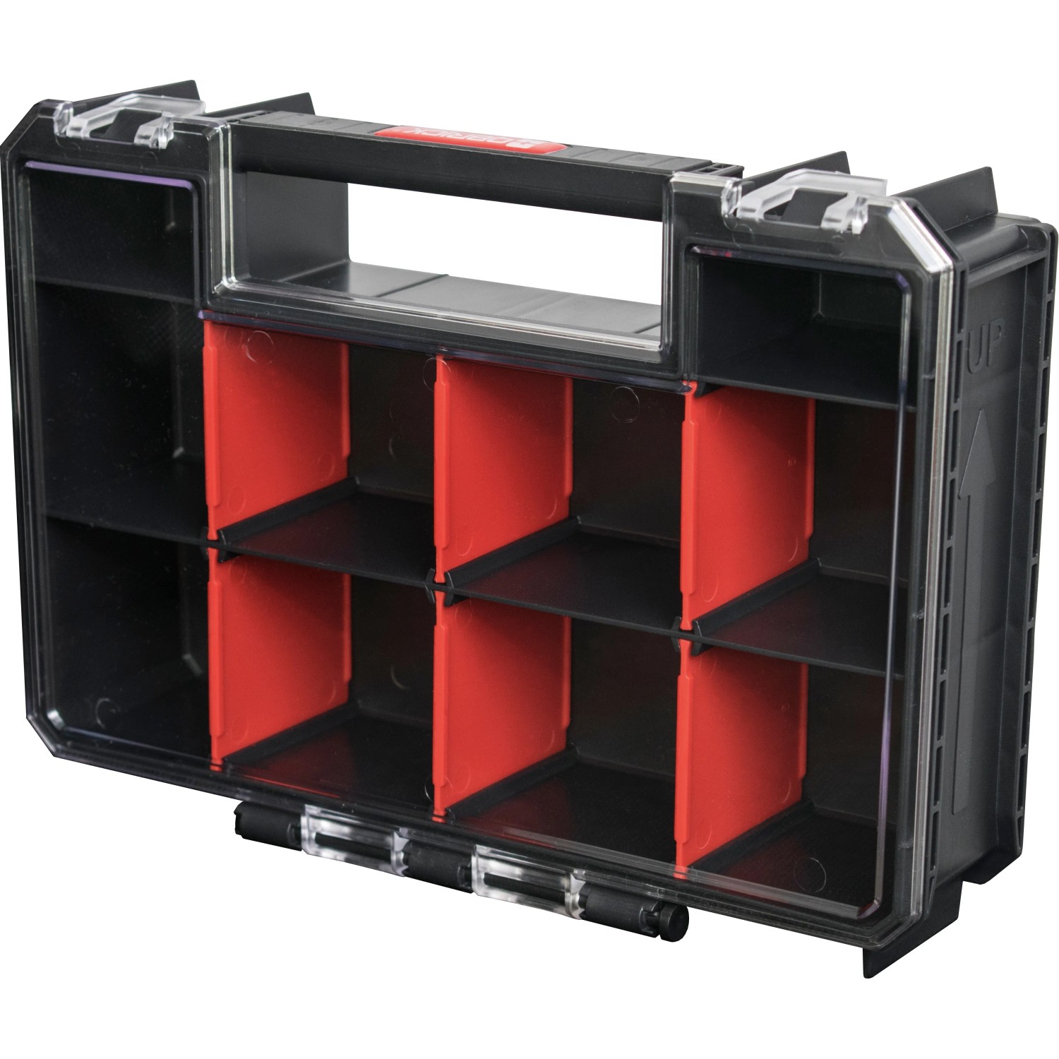 Qbrick System Multi kufřík na nářadí s přihrádkami a rukojetí, ideální pro drobné díly. Qbrick System Multi kufřík na nářadí s přihrádkami a rukojetí, ideální pro drobné díly.