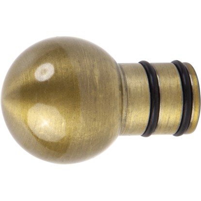Koncovka záclonové tyče, koule, mosazný vzhled, 2 ks, pr. 19 mm Koncovka záclonové tyče, koule, mosazný vzhled, 2 ks, pr. 19 mm
