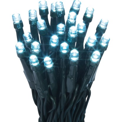 LED světelný řetěz 96 LED studené bílé barvy zelený kabel 762 cm LED světelný řetěz 96 LED studené bílé barvy zelený kabel 762 cm