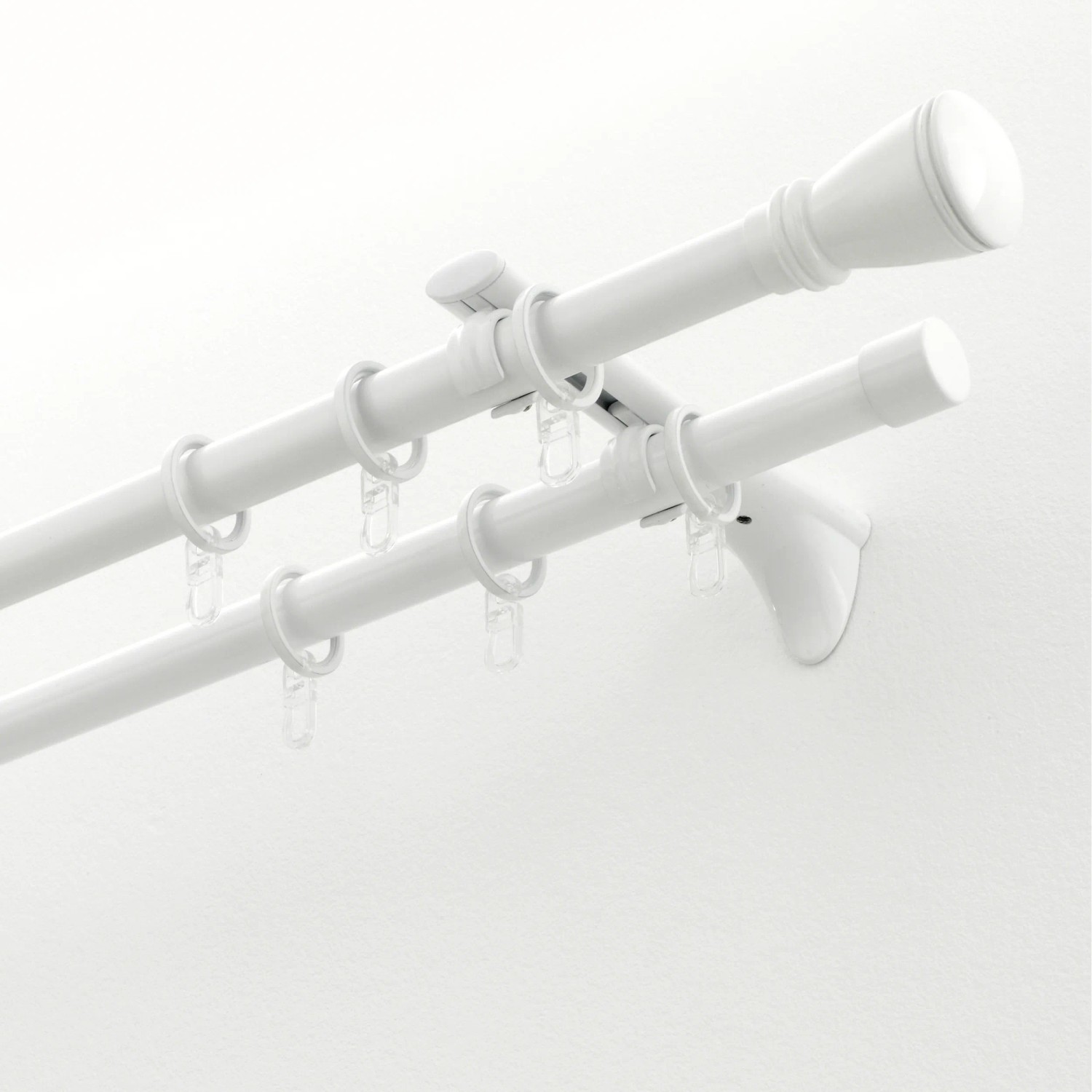 Bílá záclonová tyč Gardinia Chicago (Ø 20 mm, 160 cm) s držáky a kroužky. Bílá záclonová tyč Gardinia Chicago (Ø 20 mm, 160 cm) s držáky a kroužky.