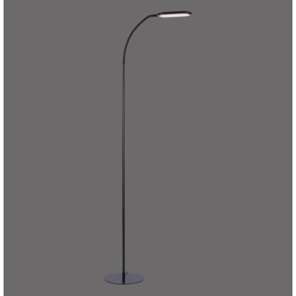 Černá LED stojací lampa Kelly, výška 175 cm, stmívatelná a s nastavitelnou barvou světla. Černá LED stojací lampa Kelly, výška 175 cm, stmívatelná a s nastavitelnou barvou světla.