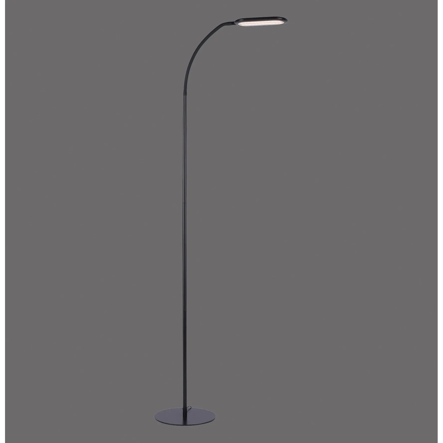 Černá LED stojací lampa Kelly, výška 175 cm, stmívatelná a s nastavitelnou barvou světla. Černá LED stojací lampa Kelly, výška 175 cm, stmívatelná a s nastavitelnou barvou světla.