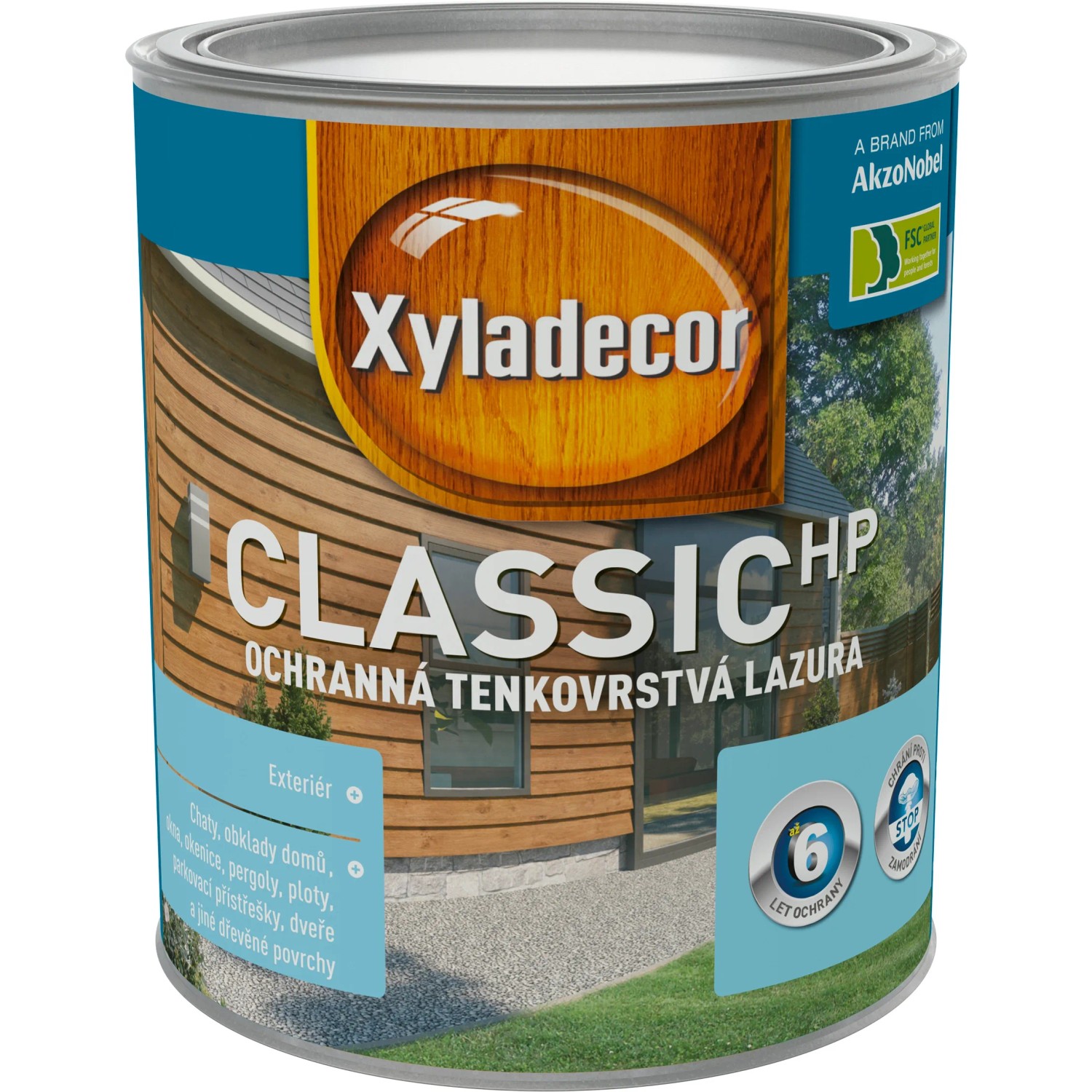 Xyladecor Ochranná tenkovrstvá lazura Classic HP jedlová zeleň 0,75 l Xyladecor Ochranná tenkovrstvá lazura Classic HP jedlová zeleň 0,75 l