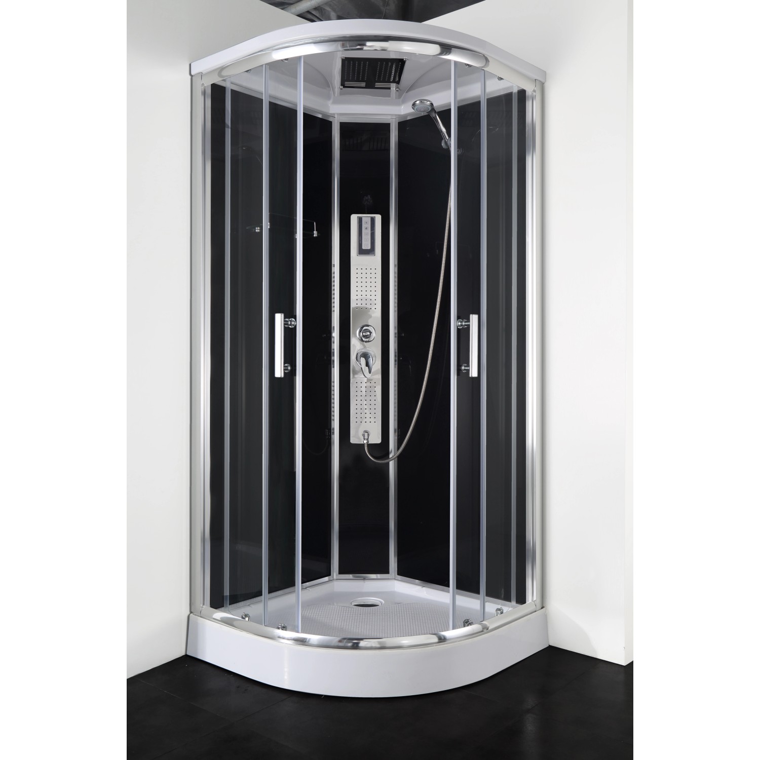 Sanotechnik Kompletní sprchový kout Trend 1, čtvrtkruh, chrom, 90 x 90 x 215 cm Sanotechnik Kompletní sprchový kout Trend 1, čtvrtkruh, chrom, 90 x 90 x 215 cm