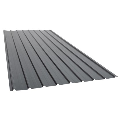 Šedý střešní panel t.b.t., Střešní krytiny, trapézový plech pro střešní krytiny. Šedý střešní panel t.b.t., Střešní krytiny, trapézový plech pro střešní krytiny.