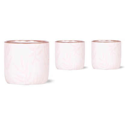 Keramický květináč Leaf bílorůžový pr. 6 x 5 cm Keramický květináč Leaf bílorůžový pr. 6 x 5 cm