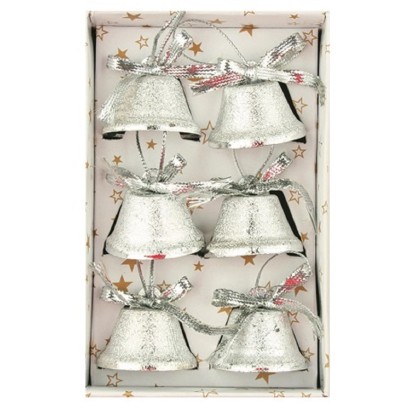 Zvonky stříbrné 6 ks Zvonky stříbrné 6 ks