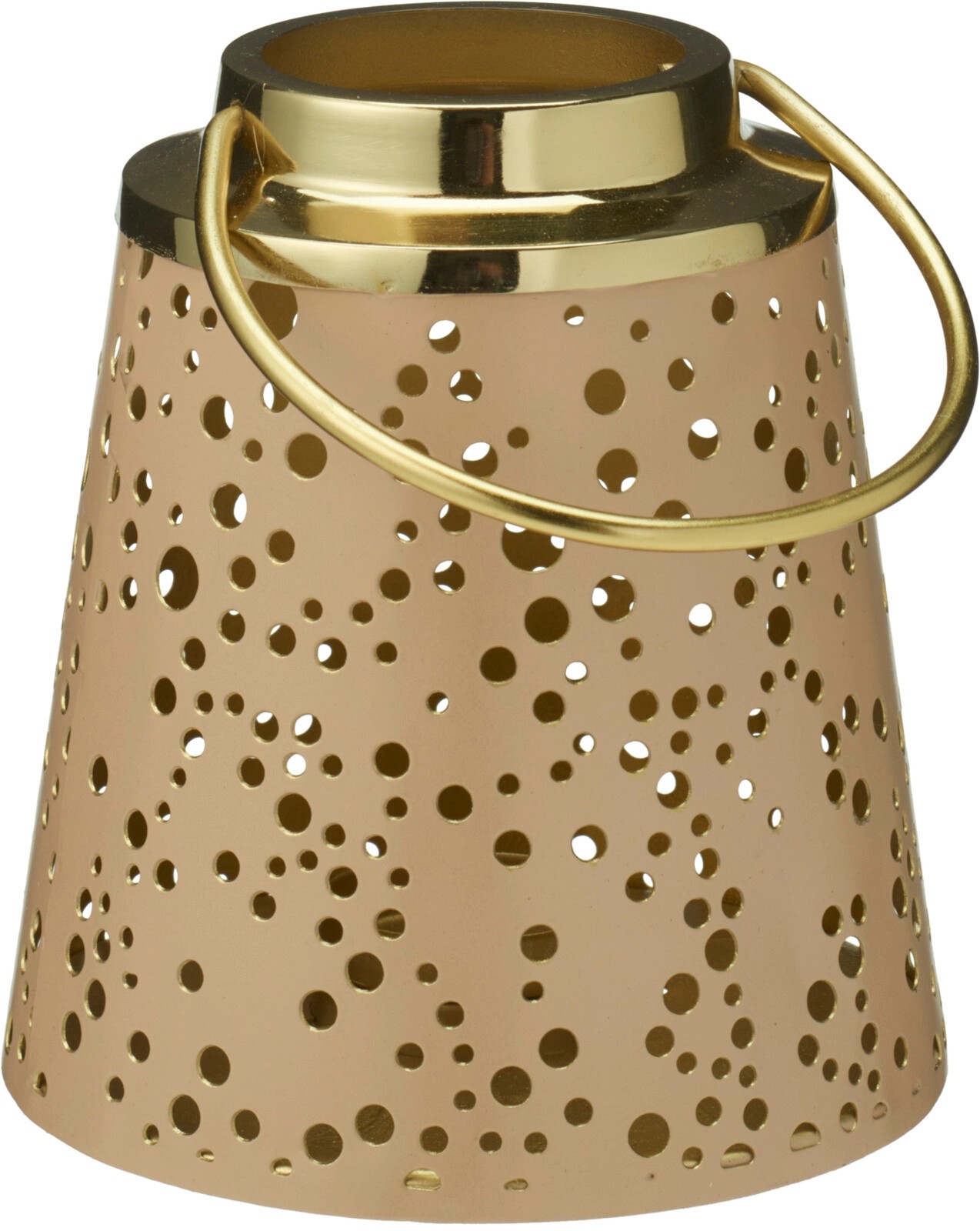 Koopman Kovová lucerna na čajovou svíčku zlatá 12 x 13 cm Koopman Kovová lucerna na čajovou svíčku zlatá 12 x 13 cm