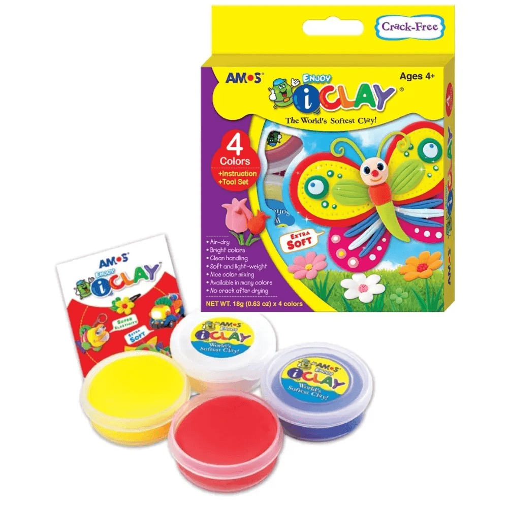 I-Clay Modelovací hmota, 4 barvy v kelímcích po 18 g I-Clay Modelovací hmota, 4 barvy v kelímcích po 18 g