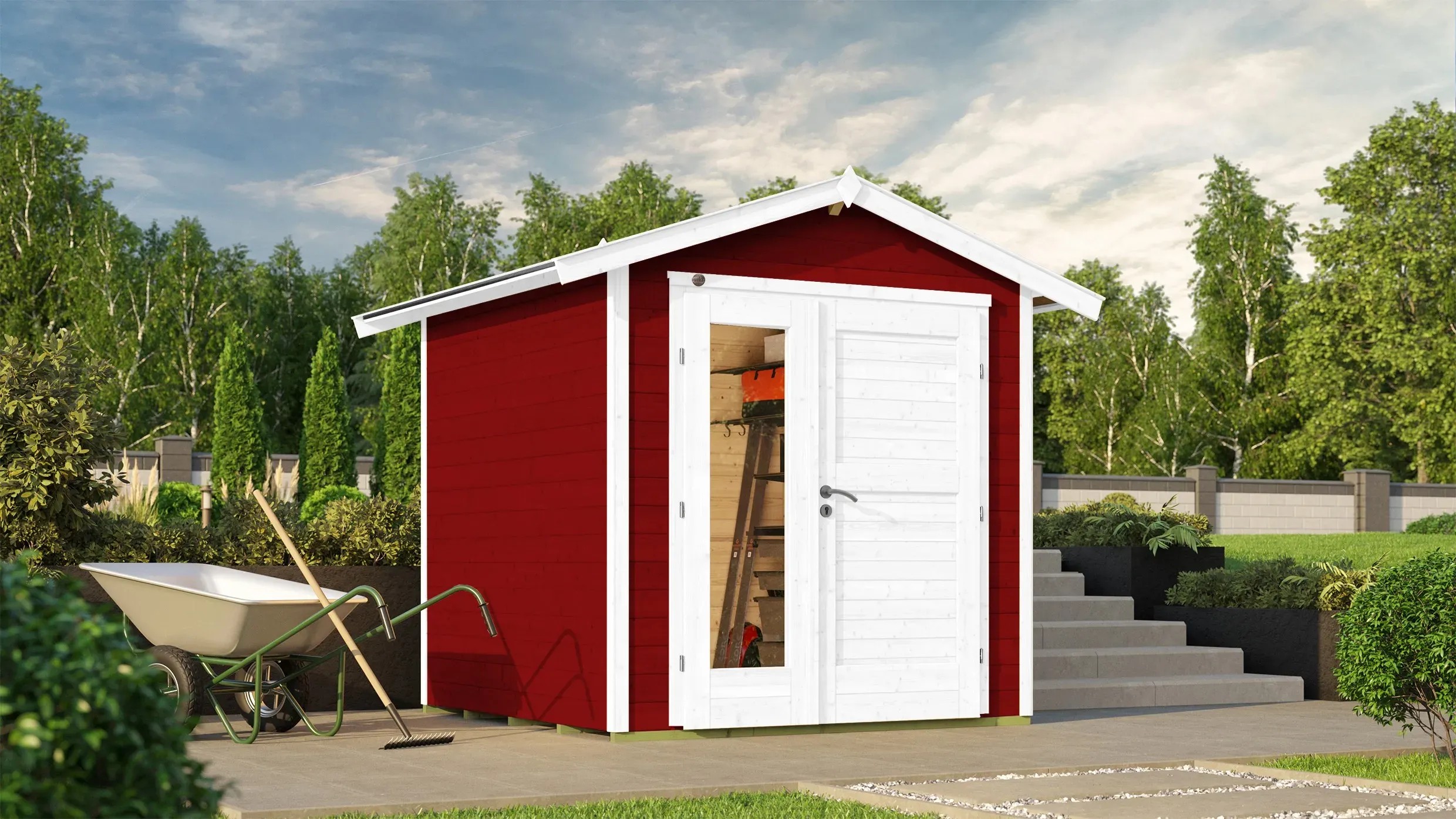 Weka Zahradní domek 224 A, vel. 1, švédská červená, 260 x 233 x 238 cm Weka Zahradní domek 224 A, vel. 1, švédská červená, 260 x 233 x 238 cm