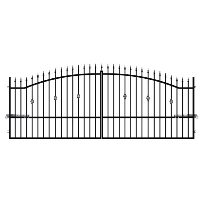 Polargos Dvoukřídlá brána FLORA 3 s el. pohonem, ZN + RAL9005, 160 x 400 cm Polargos Dvoukřídlá brána FLORA 3 s el. pohonem, ZN + RAL9005, 160 x 400 cm